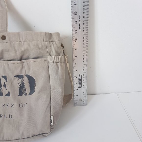 FEED Projects Diaper Tote Shoulder Bag 100% Cotton Feed the Children o.Worl (86) - Picture 3 of 14